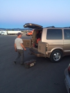 Robert with his Astrovan and trunk full of tools